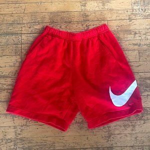 Red Nike Sweat Shorts